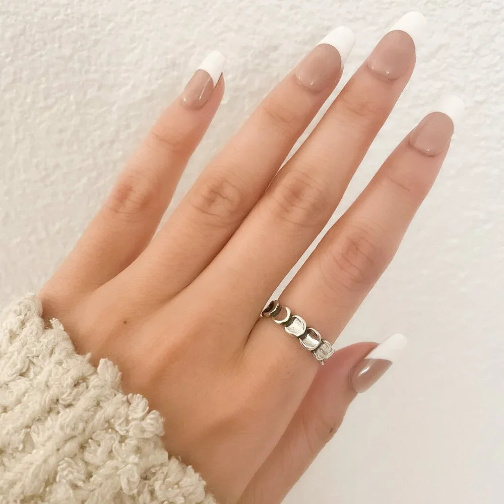 925 Sterling Silver Minimalist Ring Band Thin Ring Band Stackable Dainty Ring - Picture 6 of 8